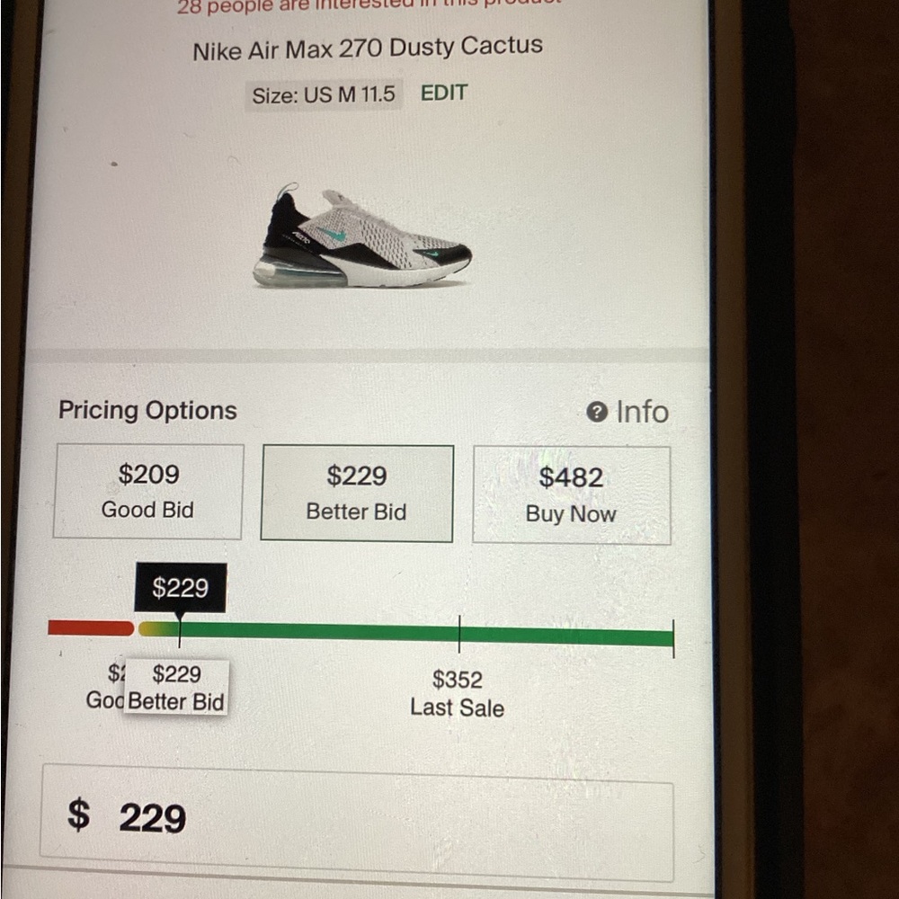 Nike Air Max 270 White and Black with Teal Accents